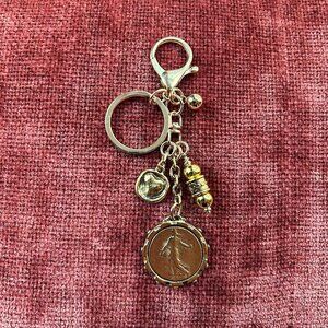 New LOVELY LADY Bag Charm Gold Tone ✨